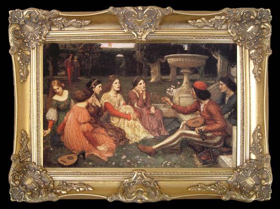 framed  John William Waterhouse A  Tale from the Decameron, TA216
